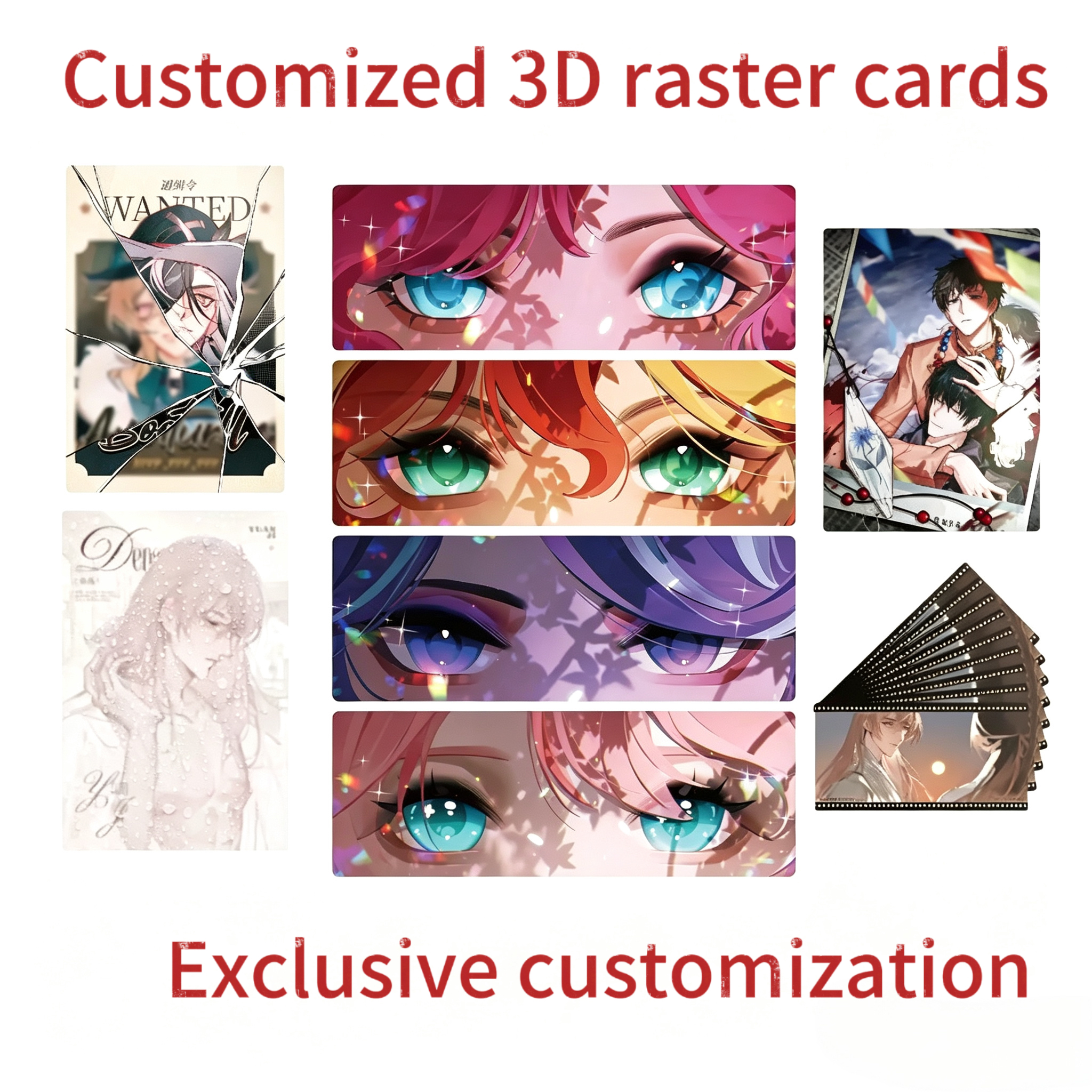Anime Merchandise For Sale - Customized Picture Raster 3D Card Multi-change