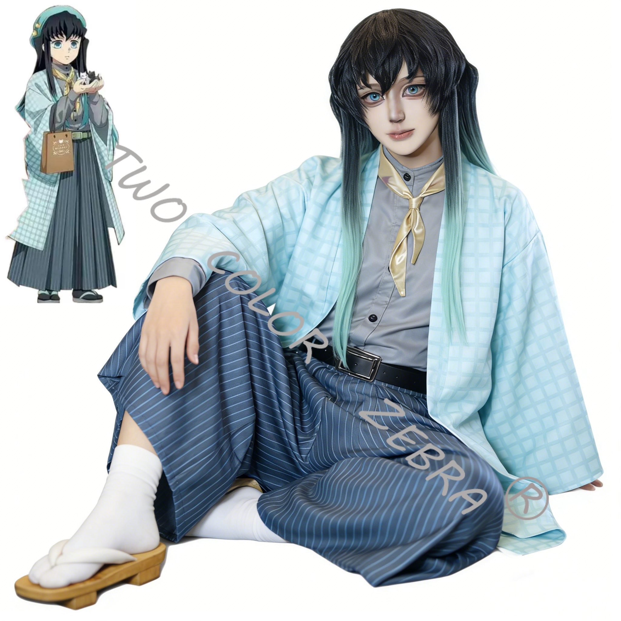 Anime Role Tokitou Muichirou C - Cosplay Wig Colored recensie en prijs