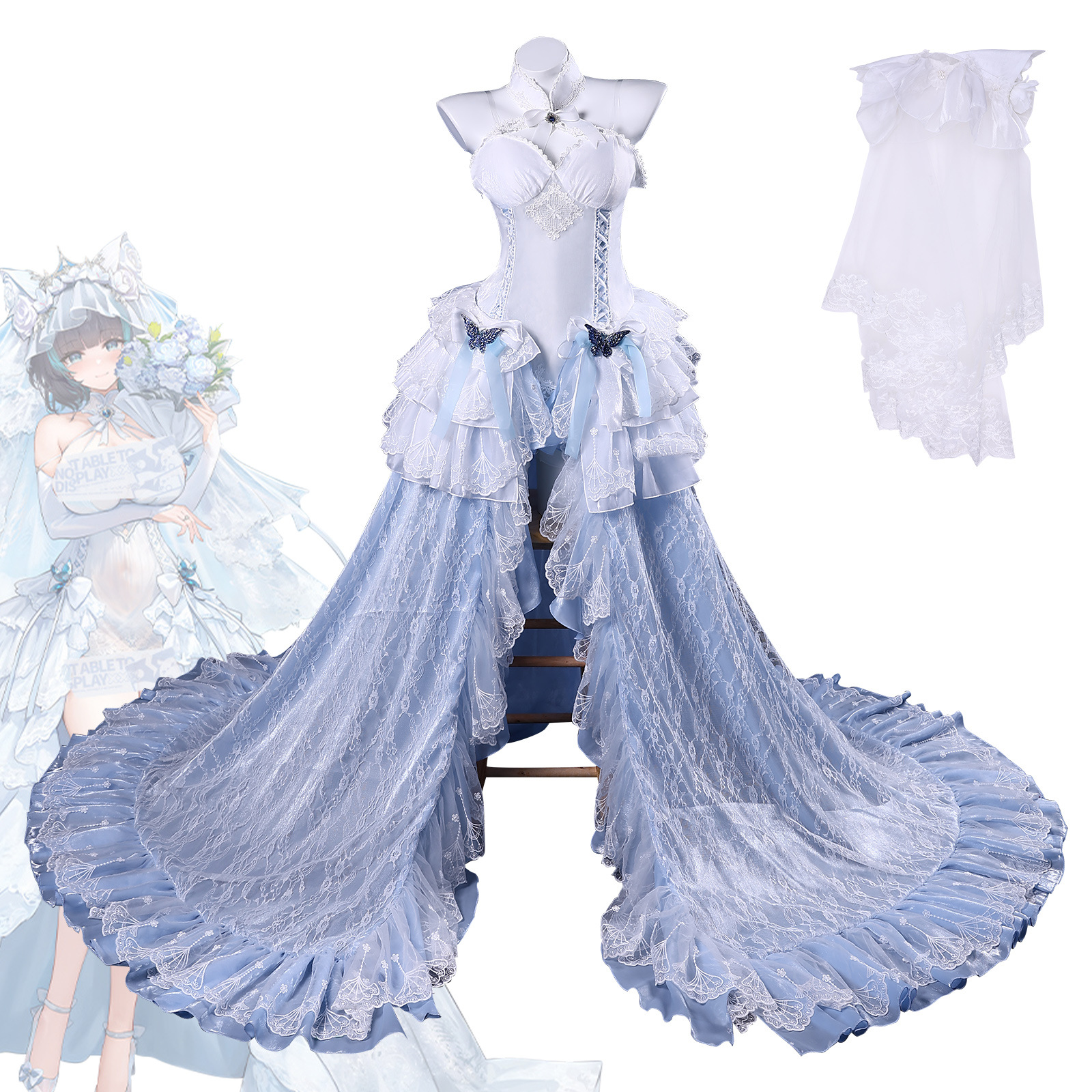 Cheshire Cosplay Costume Game  - Cosplay Wig Colored recensie en prijs
