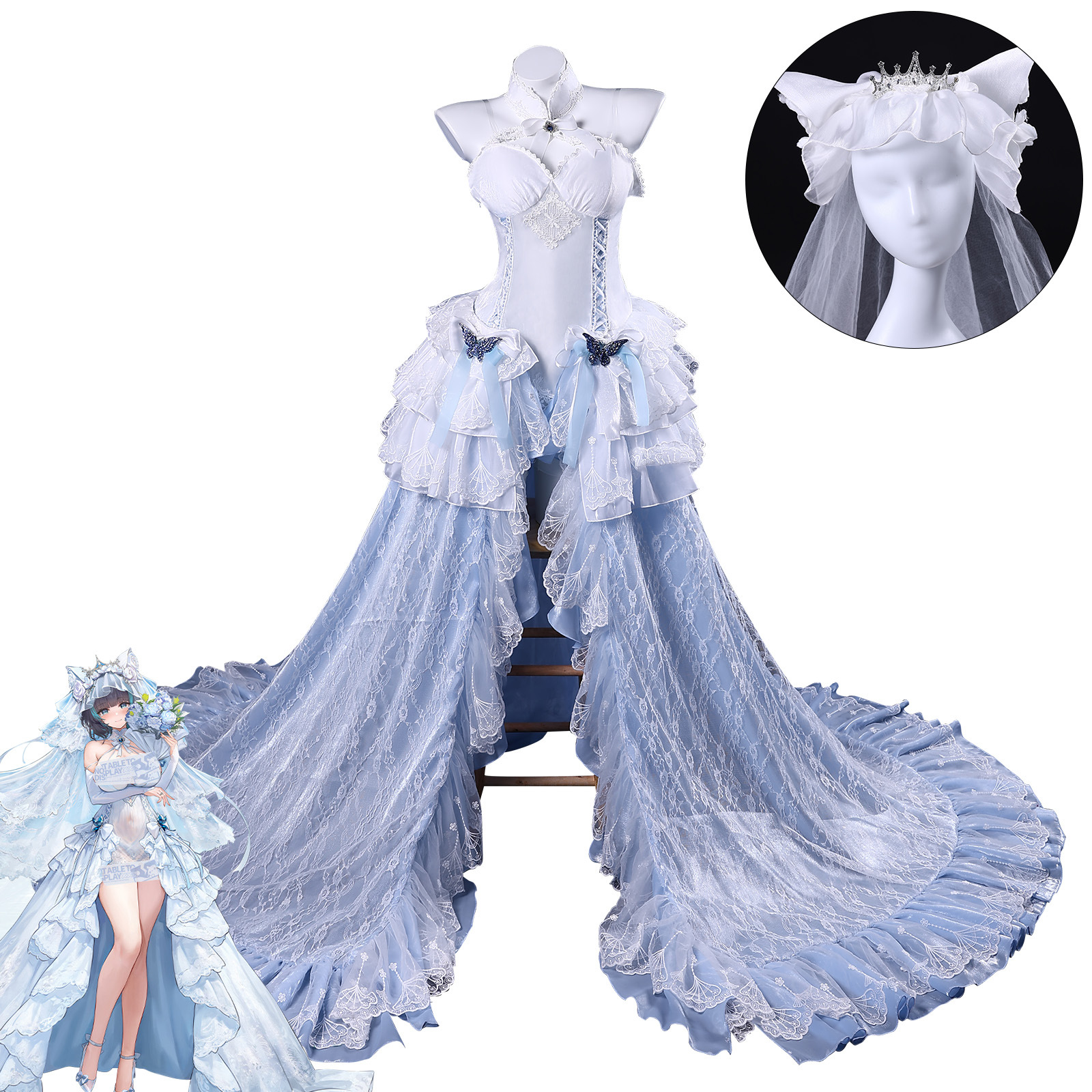 Cheshire Cosplay Costume Game  - Cosplay Wig Colored recensie en prijs