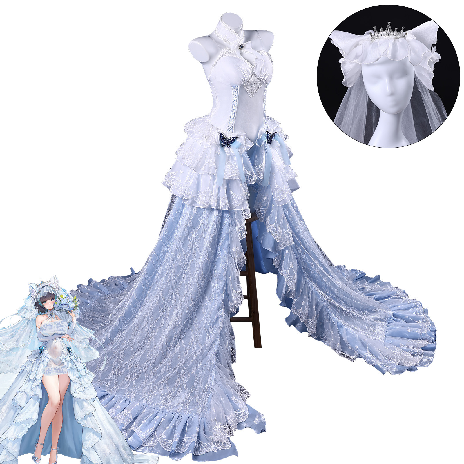 Cheshire Cosplay Costume Game  - Cosplay Wig Colored recensie en prijs